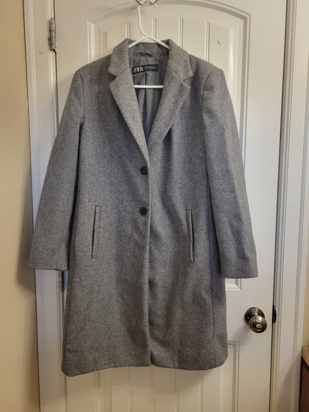 2/$25 Zara Light Gray Single-Breasted Coat